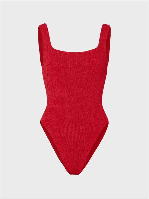 Square Neck one-piece swimsuit with 80s inspired square neckline HUNZA G | SQUARE11
